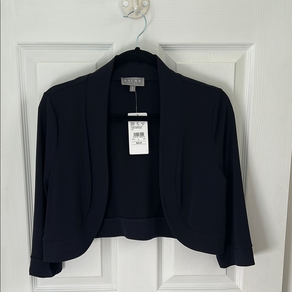 Navy shrug by Laura